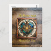 黄金ステンドグラスハートスチームパンクシリーズ ポストカード (正面/裏面)