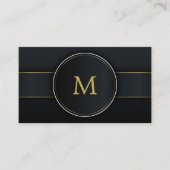 黄金ストライプ線の濃い円 名刺 (正面)