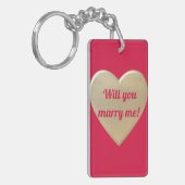 黄金ハート キーホルダー (正面左)