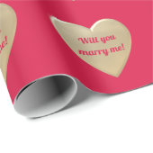 黄金ハート ラッピングペーパー (ロールコーナー)