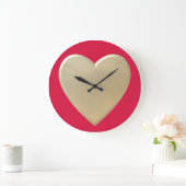 黄金ハート ラージ壁時計 (ホーム)
