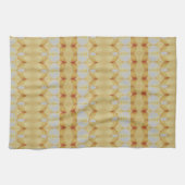 黄金パターン（の模様が）ある色と錆と灰色で キッチンタオル (横)