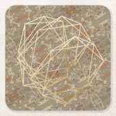 黄金パターン スクエアペーパーコースター (正面)