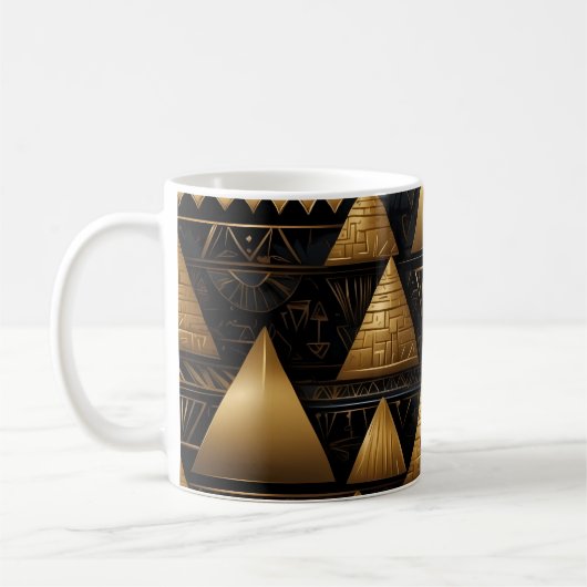 黄金ピラミッド型 コーヒーマグカップ (左)