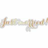 黄金フェイクたった今結婚しました シール (正面)