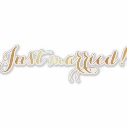 黄金フェイクたった今結婚しました シール (正面)