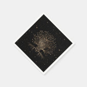 黄金フクロウの木 スタンダードカクテルナプキン (角)