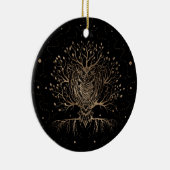 黄金フクロウの木 セラミックオーナメント (右)