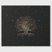 黄金フクロウの木 ラッピングペーパー (フラット)