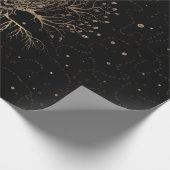 黄金フクロウの木 ラッピングペーパー (角)