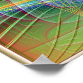 黄金フラクタル波 ポスター (角)