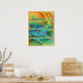 黄金フラクタル波 ポスター (キッチン)