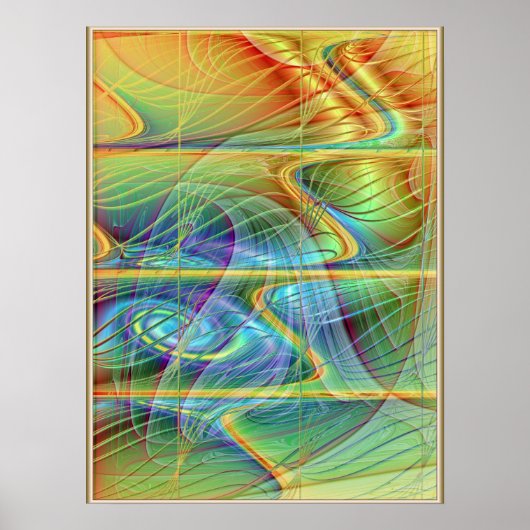 黄金フラクタル波 ポスター (正面)