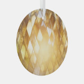 黄金モザイク輝く：ガラス効果。 ガラスオーナメント (正面右)