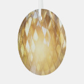 黄金モザイク輝く：ガラス効果。 ガラスオーナメント (正面左)