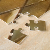 黄金モザイク輝く：ガラス効果。 ジグソーパズル (側面)