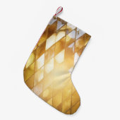 黄金モザイク輝く：ガラス効果。 スモールクリスマスストッキング (正面 (吊り時))