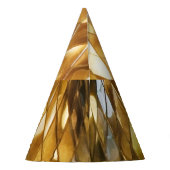 黄金モザイク輝く：ガラス効果。 パーティーハット (裏面)