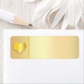 黄金モダンハート結婚住所 シール (インサイチュ)