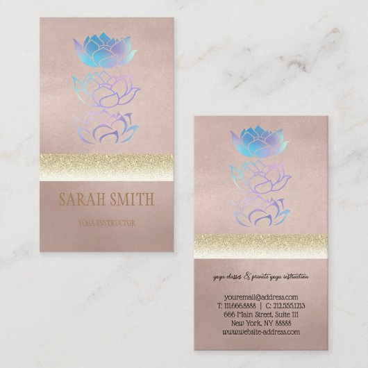 黄金モダンホロハス 名刺 (正面/裏面)