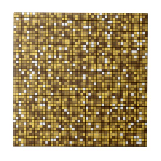 黄金モダン装飾幾何学モザイクアート タイル (正面)