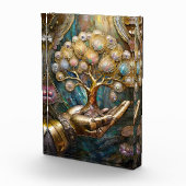 黄金ロボットハンド保持金ゴールドツリー フォトブロック (右)