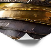 黄金ロボットハンド保持金ゴールドツリー ポスター (コーナー)