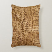 黄金ワニ訛りの枕 アクセントクッション (正面(垂直))