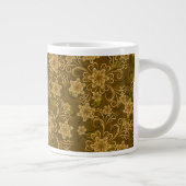 黄金ヴィンテージ花柄 ジャンボコーヒーマグカップ (右)