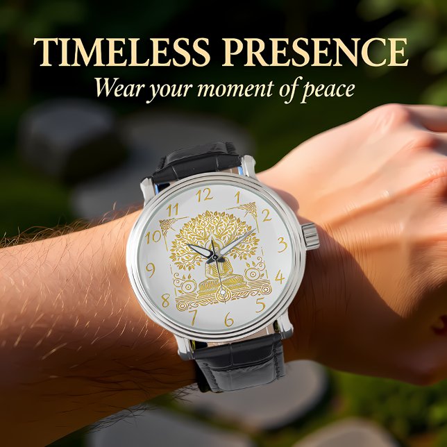 黄金仏のリーフィバックドロップ 腕時計 (クリエイターアップロード済み)