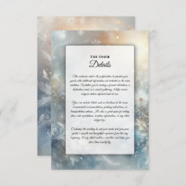 黄金凍っていの冬の霧の中の結婚花びら エンクロージャーカード