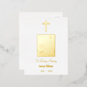 黄金十字死の記念日を愛する記憶の中で 箔シーズンポストカード (正面/裏面)