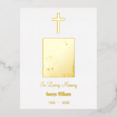 黄金十字死の記念日を愛する記憶の中で 箔シーズンポストカード (正面)