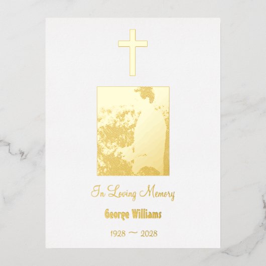 黄金十字死の記念日を愛する記憶の中で 箔シーズンポストカード (正面)