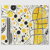 黄金地平線:黄色の先住民のアメリカのパターン ラッピングペーパー (フラット)