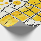 黄金地平線:黄色の先住民のアメリカのパターン ラッピングペーパー (角)