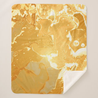 黄金大理石インクパターン シェルパブランケット