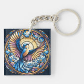 黄金威厳のあるの太陽の下のブルーバード キーホルダー (裏面)