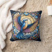 黄金威厳のあるの太陽の下のブルーバード クッション (ブランケット)