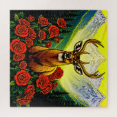 黄金威厳のあるの鹿 ジグソーパズル (横)