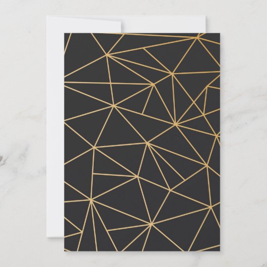 黄金幾何学模様が私の花嫁になる 招待状 (裏面)