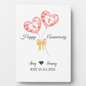 黄金弓記念日で結ばれた赤い風船 フォトプラーク (正面)