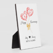 黄金弓記念日で結ばれた赤い風船 フォトプラーク (側面)