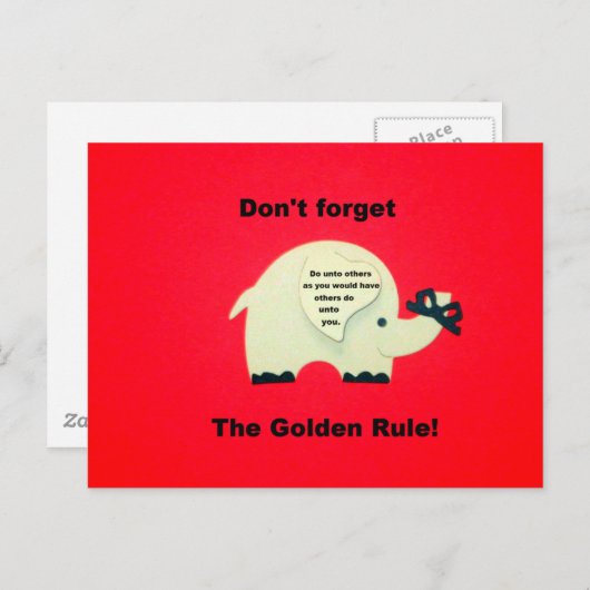 黄金忘れの規則を守れ ポストカード (正面/裏面)