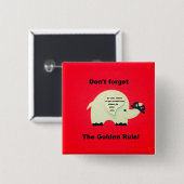 黄金忘れの規則を守れ 缶バッジ (正面&裏面)