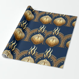 黄金抽象芸術 ラッピングペーパー