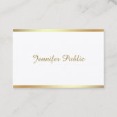 黄金文字の書道が美モダンユニークしい 名刺 (正面)