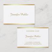 黄金文字の書道が美モダンユニークしい 名刺 (正面/裏面)