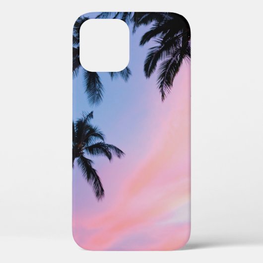 黄金時の低角度写真ココナツの木 Case-Mate iPhoneケース (裏面)