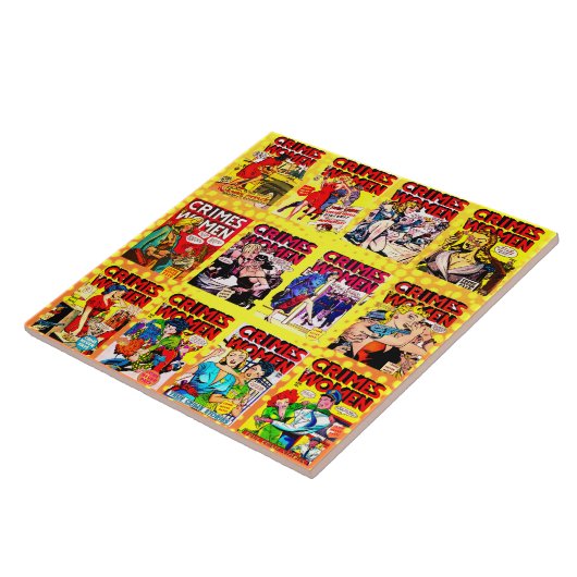 黄金時代の冒険漫画カバー,女性による犯罪 タイル (側面)